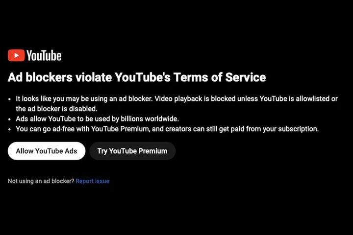 YouTube блокує хосновачӯв из AdBlock