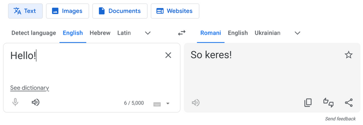 Google Translate дӯстав стӯвку новых языкӯв